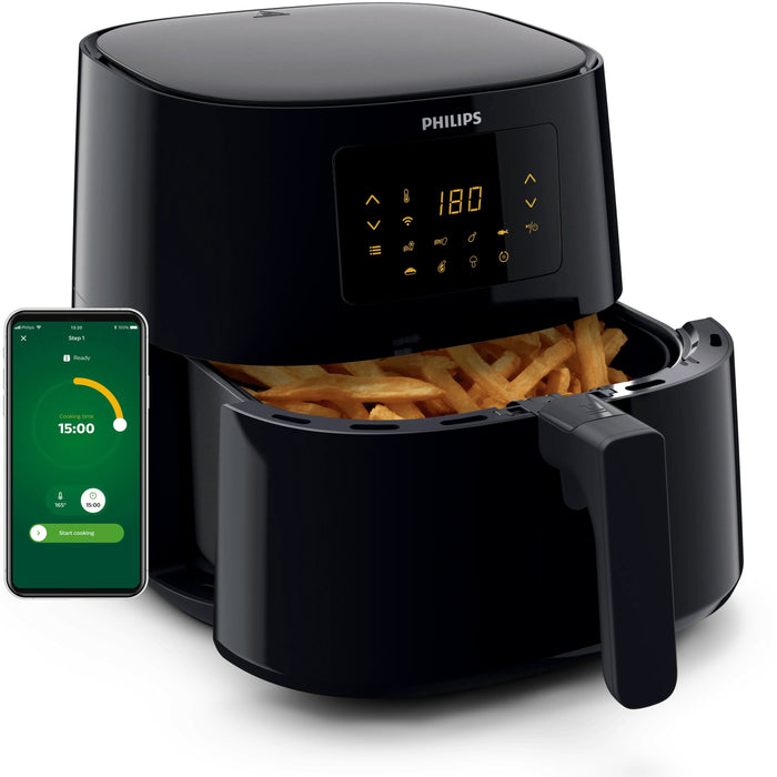 EAN 8710103962229 - Philips Essential HD9280/90 freidora Sencillo 6,2 L Independiente 2000 W Freidora de aire caliente Negro imagen 3