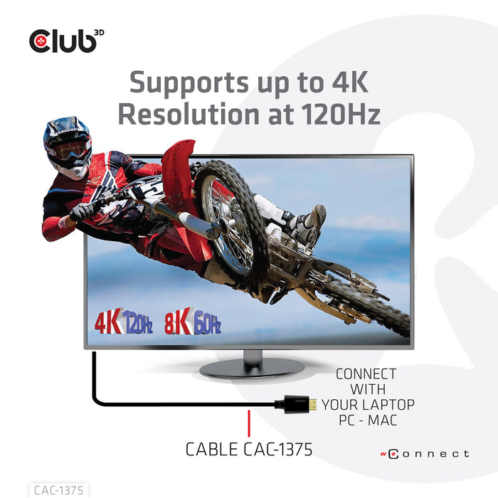 EAN 8719214472030 - CLUB3D CAC-1375 cable HDMI 5 m HDMI tipo A (Estándar) Negro imagen 2