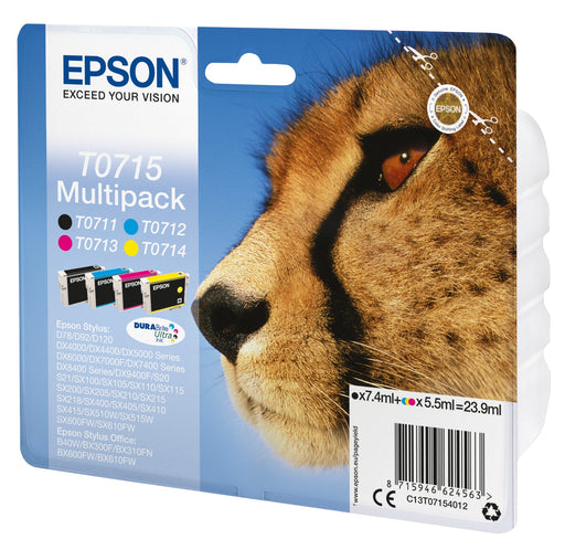 EAN 8715946624563 - Epson T0715 cartucho de tinta 1 pieza(s) Original Rendimiento estándar Negro, Cian, Magenta, Amarillo imagen 2