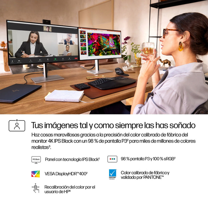EAN 5715063748916 - HP شاشة الاجتماعات Series 7 Pro مقاس 27 بوصة - 727pm pantalla para PC 68,6 cm (27") 3840 x 2160 Pixeles 4 imagen 10