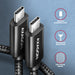 EAN 8595247907431 - Axagon BUCM2-CM30AB Ladekabel USB-C zu USB-C 2.0, 3 m, PD 240 W 5 A, ALU - Schwarz - 3 Meter langes USB-C imagen 3