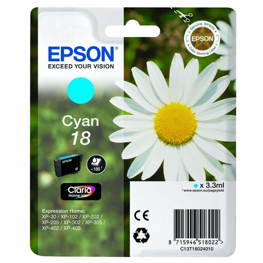 EAN 5052181955728 - Epson Daisy C13T18024010 cartucho de tinta 1 pieza(s) Original Fotos cian imagen 1