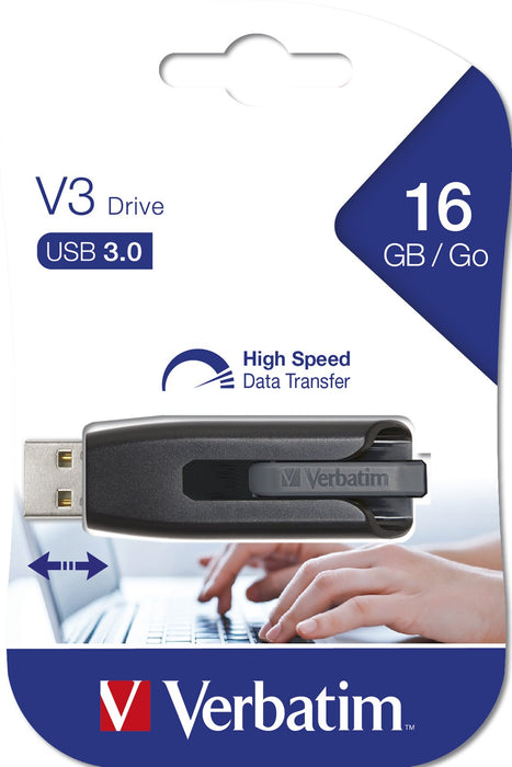 EAN 0023942491729 - Verbatim V3 unidad flash USB USB tipo A 3.2 Gen 1 (3.1 Gen 1) Negro, Gris imagen 5