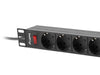 EAN 5901969428261 - Lanberg PDU-09F-0300-BK unidad de distribución de energía (PDU) 9 salidas AC 1U Negro, Gris imagen 3