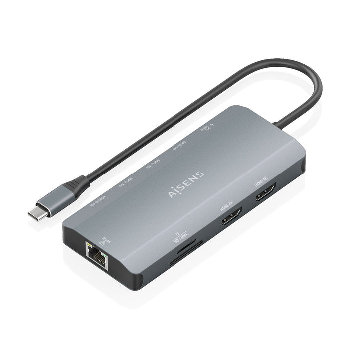EAN 8435739905418 - AISENS ASUC-10P052-GR base para portátil y replicador de puertos Alámbrico USB 3.2 Gen 1 (3.1 Gen 1) Type imagen 1