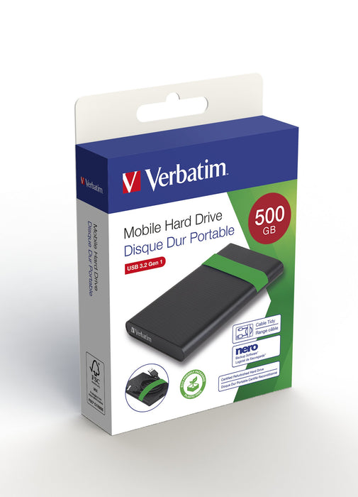 EAN 23942531111 - Verbatim 53111 disco duro externo 512 GB 5400 RPM 2.5" Micro-USB B 2.0/3.2 Gen 1 (3.1 Gen 1) Negro, Verde imagen 6