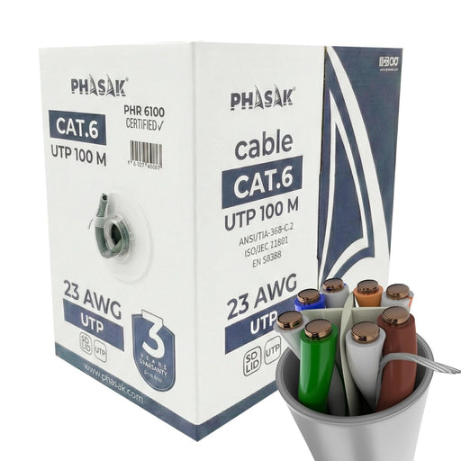 EAN 5605922050895 - Phasak PHR 6100 cable de red Gris Cat6 U/UTP (UTP) imagen 1