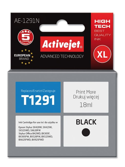 EAN 5901452134259 - Activejet AE-1291N cartucho de tinta 1 pieza(s) Compatible Alto rendimiento (XL) Negro imagen 1