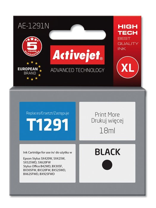 EAN 5901452134259 - Activejet AE-1291N cartucho de tinta 1 pieza(s) Compatible Alto rendimiento (XL) Negro imagen 1