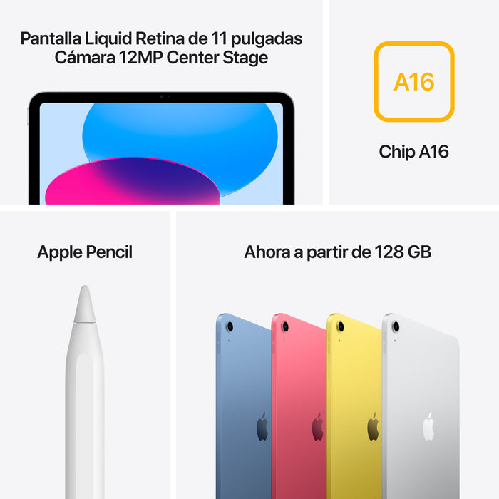 EAN 0195950087550 - Apple iPad 256 GB 27,9 cm (11") Wi-Fi 6 (802.11ax) iPadOS 18 Amarillo imagen 7