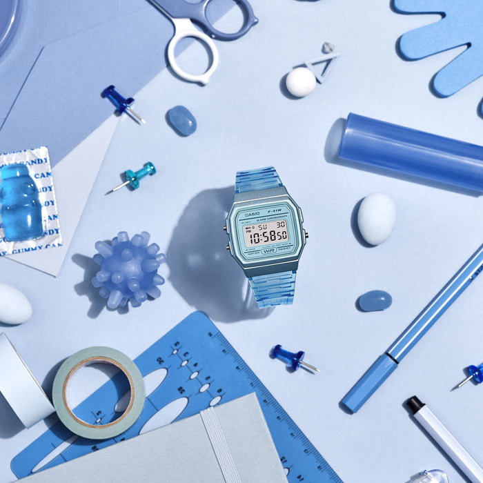 EAN 4549526261060 - Casio F-91WS-2 Reloj de pulsera Cuarzo Azul, Transparente imagen 2