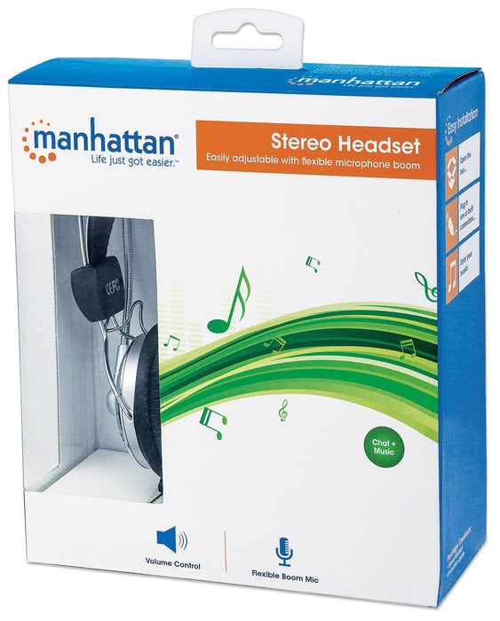 EAN 0766623175517 - Manhattan 175517 auricular y casco Auriculares Alámbrico Diadema Llamadas/Música Gris imagen 3