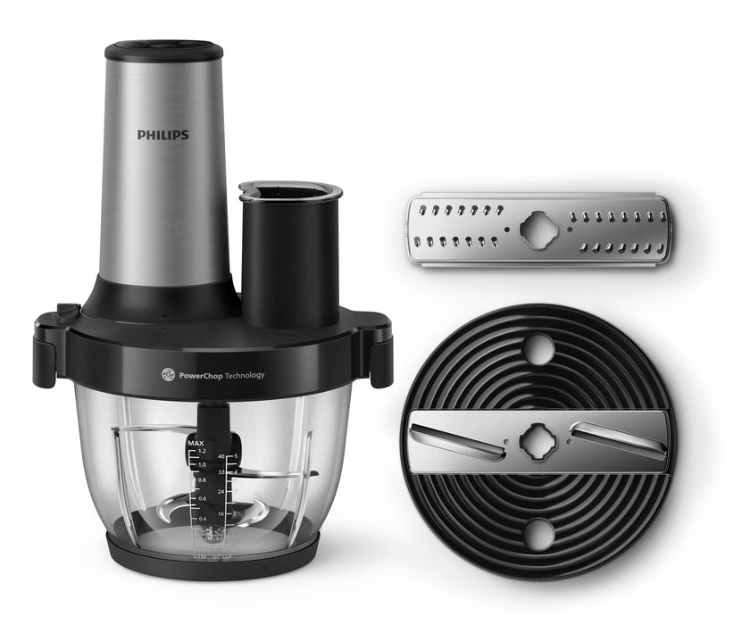 EAN 8720389066610 - Philips 5000 series HR1504/00 picadora eléctrica de alimentos 2 L 650 W Negro, Acero inoxidable imagen 1