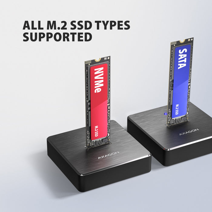 EAN 8595247909596 - Axagon ADSA-M2C11 base de conexión para disco duro USB 3.2 Gen 2 (3.1 Gen 2) Type-C Negro imagen 4