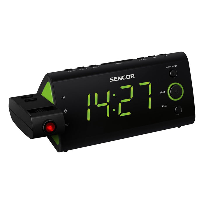 EAN 8590669115419 - Sencor SRC 330 GN radio Reloj Digital Negro, Verde imagen 1