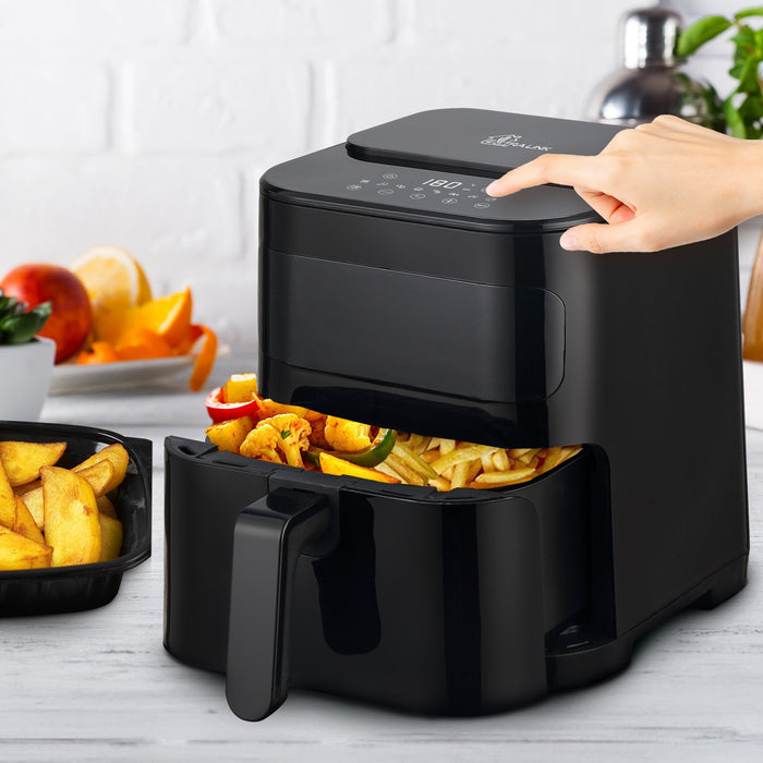 EAN 5906168634512 - Extralink HOME AIR FRYER 5.2L EU SJ-520 freidora Sencillo 5,2 L 1600 W Freidora de aire caliente Negro imagen 2