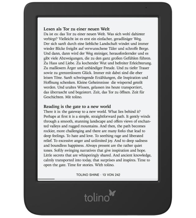 EAN 4016621130466 - Tolino shine 5 lectore de e-book Pantalla táctil 16 GB Wifi Negro imagen 1