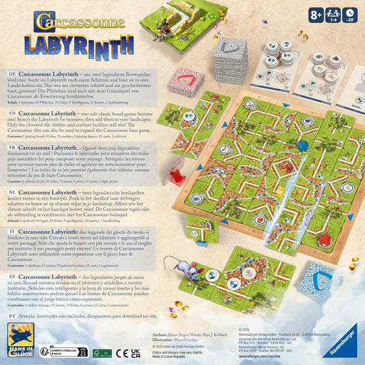 EAN 4005556251766 - Ravensburger 25176 juego de tablero Carcassonne Labyrinth: la combinación perfecta para 2-4 jugadores a p imagen 2