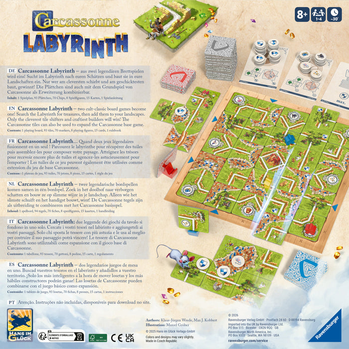 EAN 4005556251766 - Ravensburger 25176 juego de tablero Carcassonne Labyrinth: la combinación perfecta para 2-4 jugadores a p imagen 2