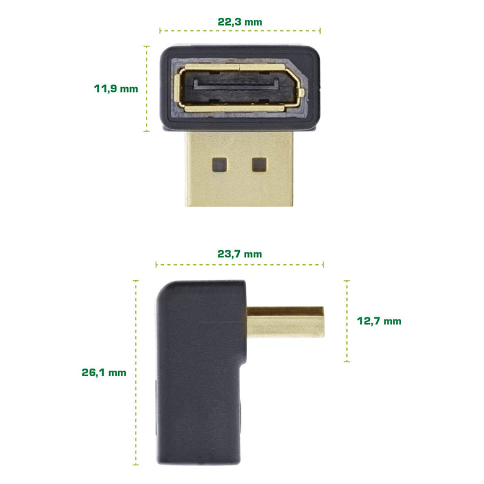 EAN 4043718292813 - InLine 17199O cambiador de género para cable DisplayPort male DisplayPort Negro imagen 3
