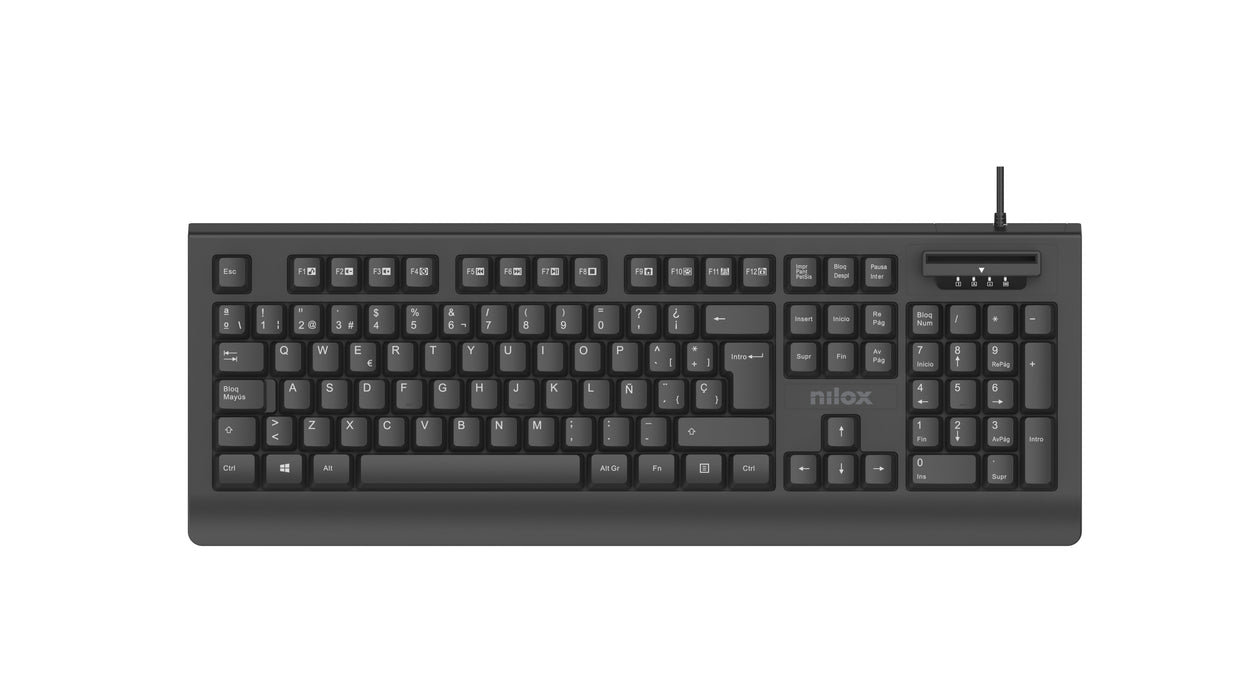 EAN 8054320849186 - Nilox USB CON LECTOR DNIE SMART CARD teclado Oficina QWERTY Español Negro imagen 1