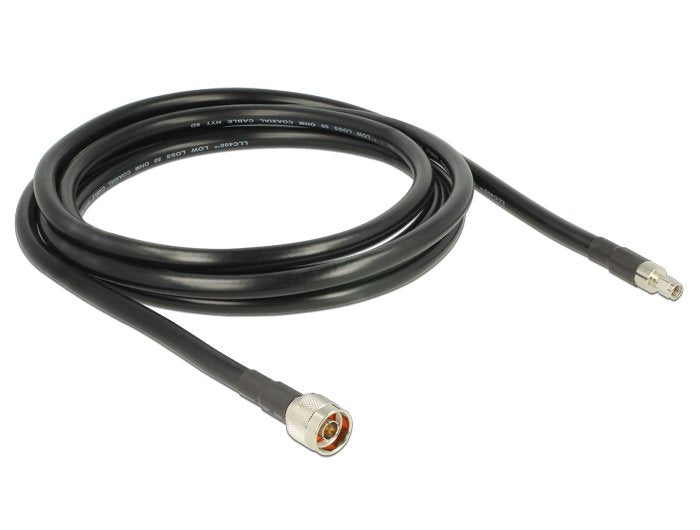 EAN 4043619130214 - DeLOCK 3m, N/RP-SMA cable coaxial CFD400, LLC400 Negro imagen 2