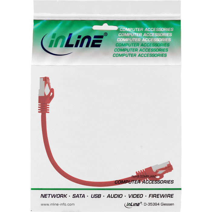 EAN 4043718206483 - InLine 4043718206483 cable de red Rojo 0,3 m Cat6 S/FTP (S-STP) imagen 3