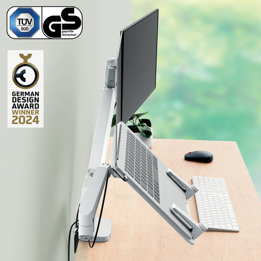EAN 4002432134694 - Leitz 65380085 soporte para monitor 81,3 cm (32") Escritorio Gris imagen 2