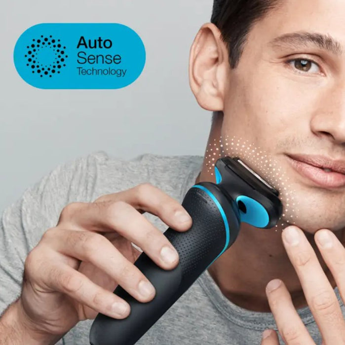 EAN 4210201432845 - Braun Series 5 51-M4500cs Máquina de afeitar de láminas Negro, Azul imagen 4
