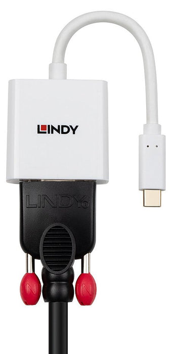 EAN 4002888434379 - Lindy 43437 adaptador de cable de vídeo 0,1 m USB Tipo C VGA (D-Sub) Blanco imagen 4