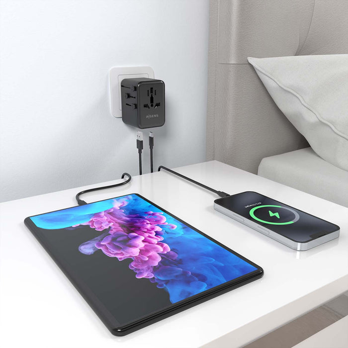 EAN 8435739902974 - AISENS ASPS-2A2C08-BK cargador de dispositivo móvil Corriente alterna Carga rápida Interior imagen 6