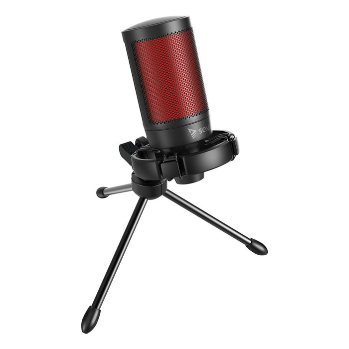 EAN 5901986047711 - Savio wired gaming microphone with backlight tripod USB SONAR PRO Negro, Rojo Micrófono para videoconsola imagen 2