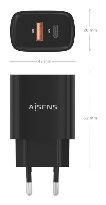EAN 8435739903438 - AISENS A110-0953 cargador de dispositivo móvil Universal Corriente alterna Carga rápida Interior imagen 4