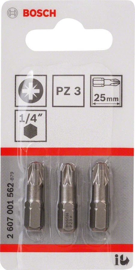 EAN 3165140300889 - Bosch 2 607 001 562 punta de destornillador 3 pieza(s) imagen 2