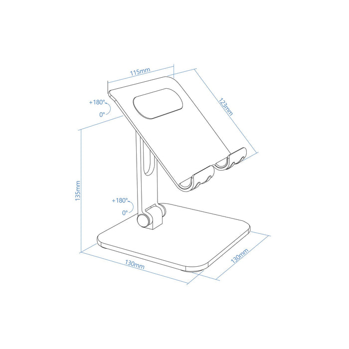 EAN 8433281011823 - TooQ PH-HERMES-NOCHE soporte Soporte pasivo Teléfono móvil/smartphone, Tablet/UMPC Negro imagen 10