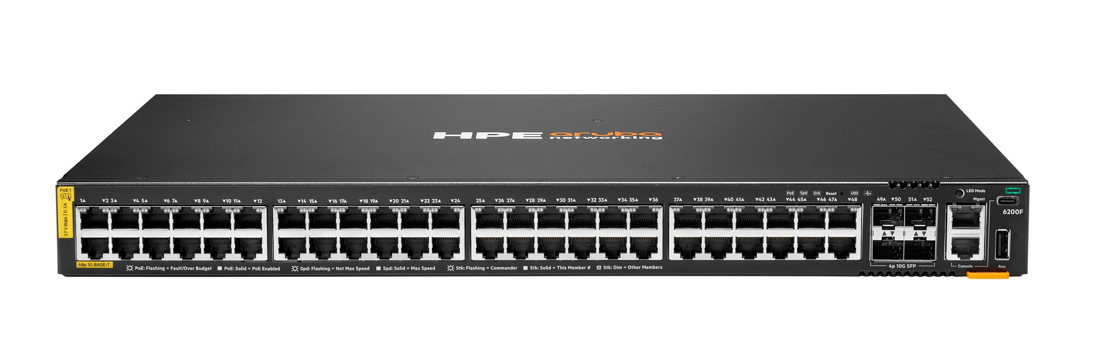 EAN 0190017634166 - HPE Aruba Networking CX 6200F 48G Class-4 PoE 4SFP+ 370W Switch imagen 1