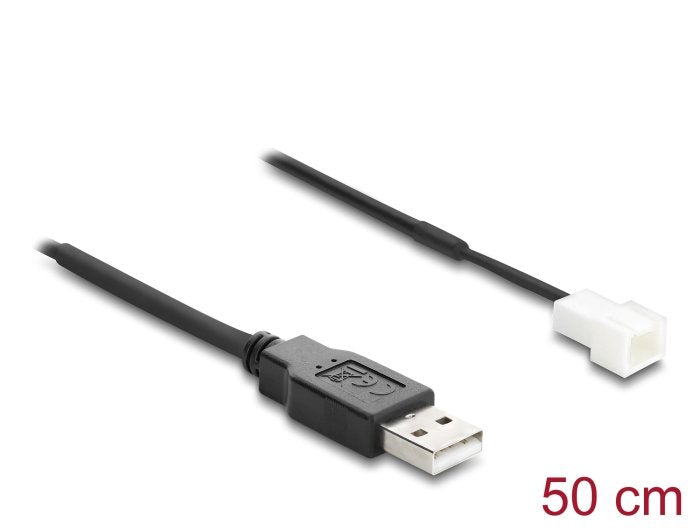 EAN 4043619912278 - DeLOCK 91227 cable de transmisión Negro 0,5 m USB A Molex (3-pin) imagen 1
