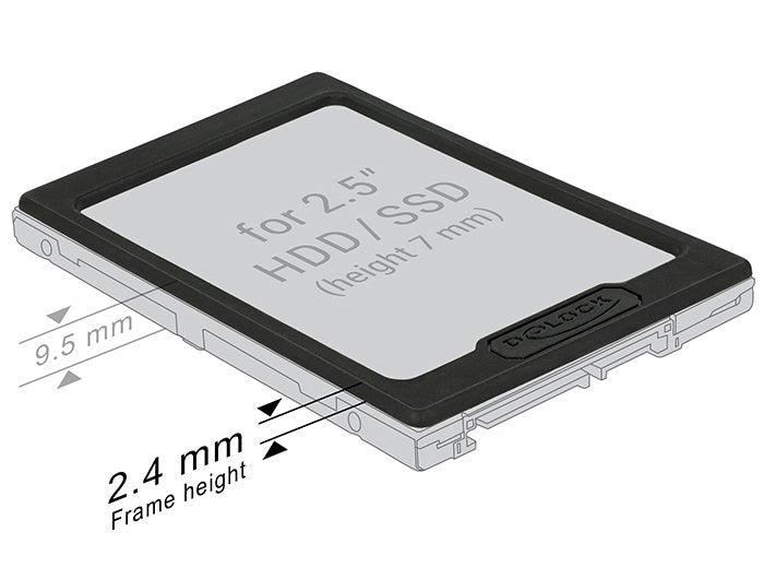 EAN 4043619182169 - DeLOCK 18216 parte carcasa de ordenador Funda de disco duro imagen 2