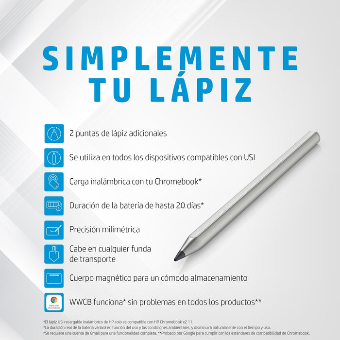 EAN 0195908495260 - HP Wireless Rechargeable USI Pen lápiz digital 20 g Plata imagen 6