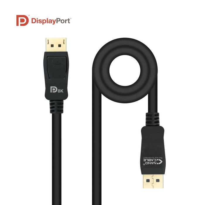 EAN 8433281009943 - Nanocable 10.15.2502 cable DisplayPort 2 m Negro imagen 2