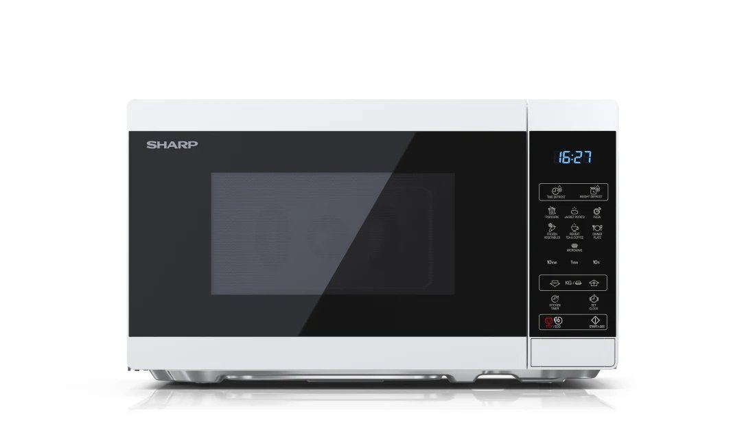 EAN 4974019161235 - Sharp YC-MS02E-W microondas Negro, Blanco Solo microondas Encimera 20 L 800 W imagen 1