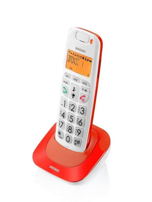 EAN 8015908760323 - Brondi Bravo Bright Teléfono DECT Identificador de llamadas Rojo imagen 2