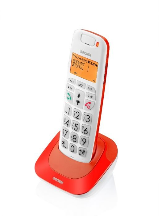 EAN 8015908760323 - Brondi Bravo Bright Teléfono DECT Identificador de llamadas Rojo imagen 2