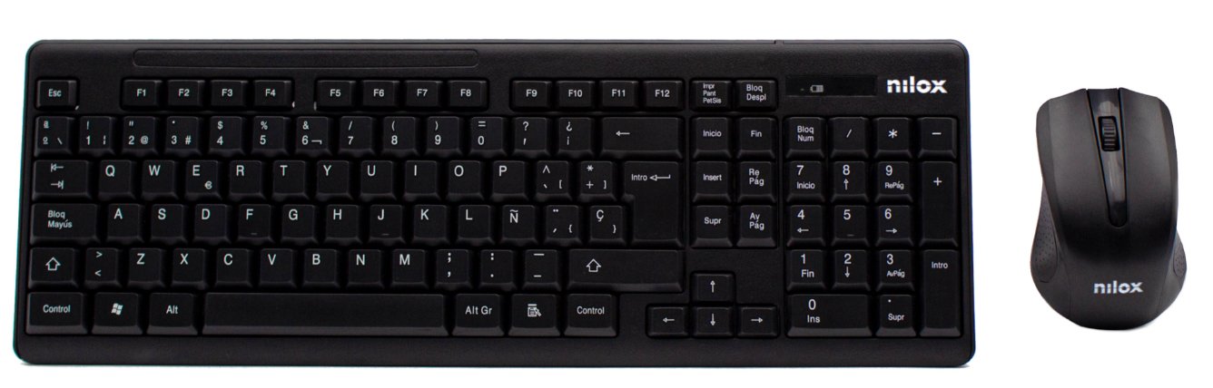 EAN 8436556146152 - Nilox NXKMWE0001 teclado Ratón incluido Universal RF inalámbrico QWERTY Español Negro imagen 2