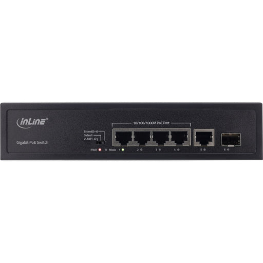 EAN 4043718316380 - InLine 32305R switch No administrado Gigabit Ethernet (10/100/1000) Energía sobre Ethernet (PoE) Negro imagen 2