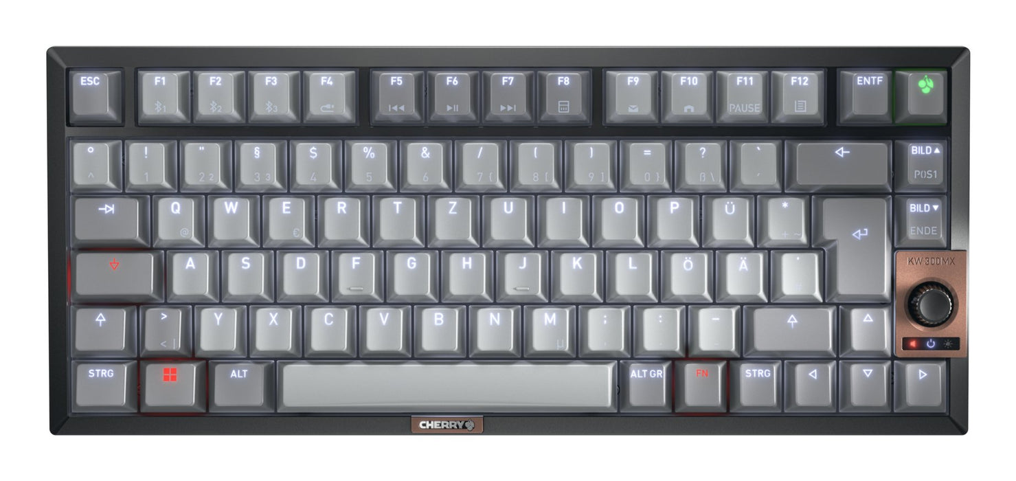 EAN 4025112117725 - CHERRY KW 300 MX teclado Hogar USB + Bluetooth QWERTZ Alemán Negro, Cobre, Gris imagen 1
