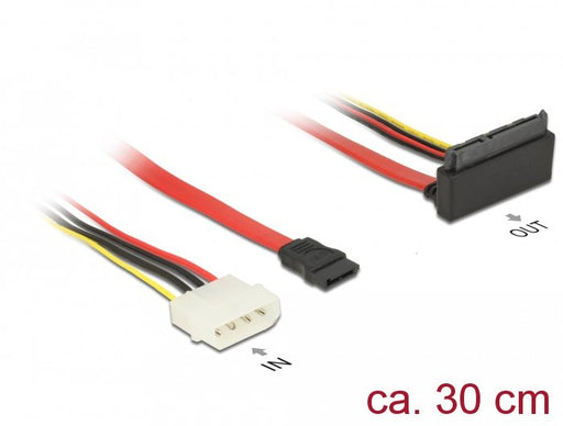 EAN 4043619855148 - DeLOCK 85514 cable de SATA 0,3 m 1 x Molex 4 pin 1 x SATA 22 pin, 1 x SATA 7 pin Multicolor imagen 1