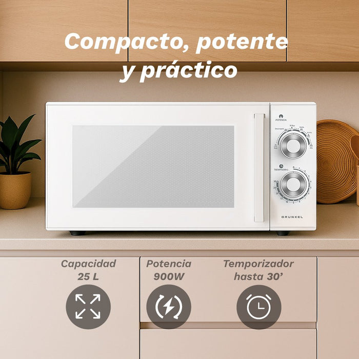 EAN 8426156018959 - Grunkel MW-25MG microondas Blanco Solo microondas Encimera 25 L 700 W imagen 3