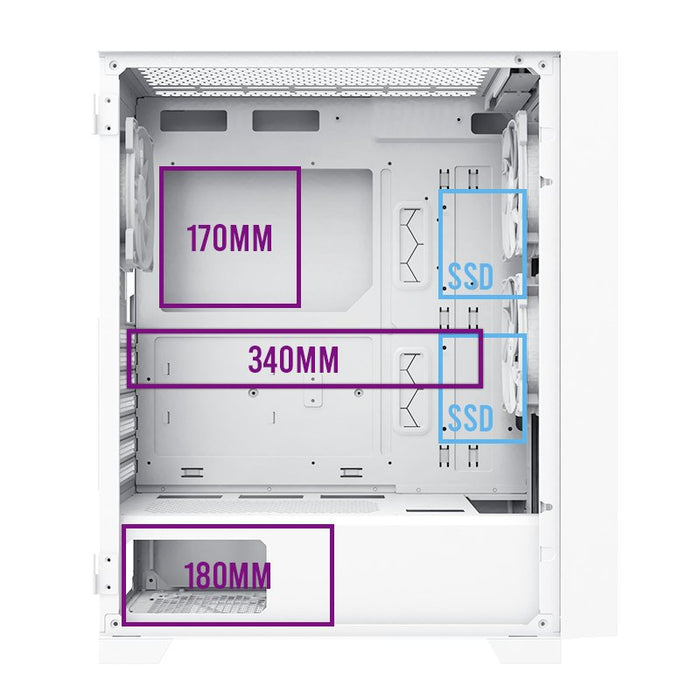 EAN 4710562749878 - Montech AIR 1000 LITE Midi Tower Blanco imagen 9
