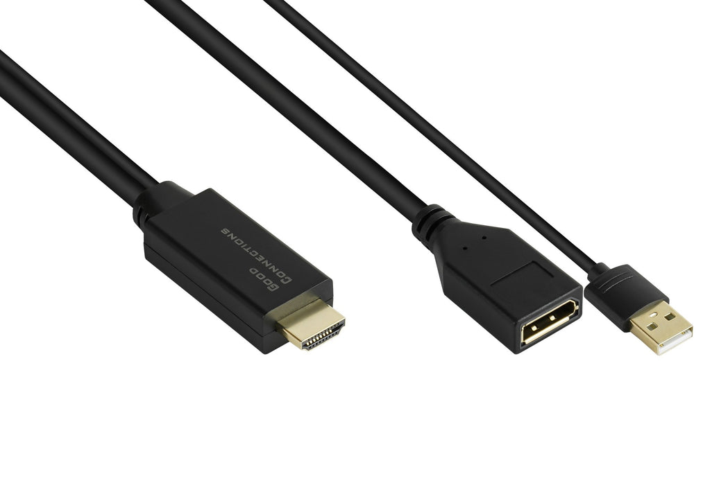 EAN 4014619603404 - Alcasa HDMI-AD22 adaptador de cable de vídeo 0,3 m HDMI tipo A (Estándar) DisplayPort Negro imagen 1